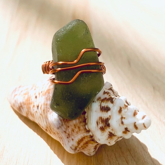 Rainforest Dreams Seaglass Ring - Picture 5 of 6